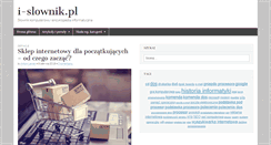 Desktop Screenshot of i-slownik.pl